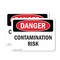 Signmission Contamination Risk, 10 in W x Rectangle, Aluminum OS-2PACK-DS-A-710-L-1874 - alternate 1